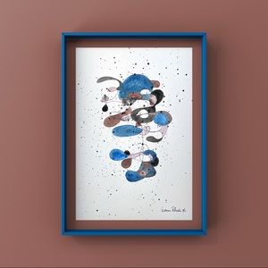 Original abstract water color painting wall art